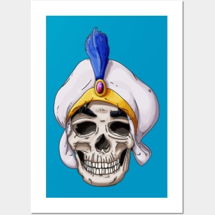 Prince Aladdin Skull Posters and Art